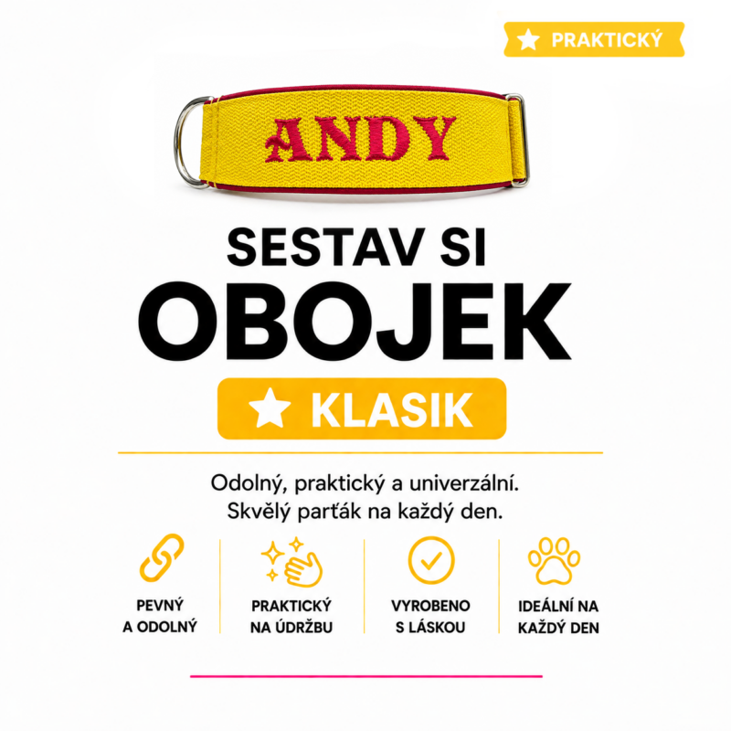 Sestav si obojek se jménem (popruh)